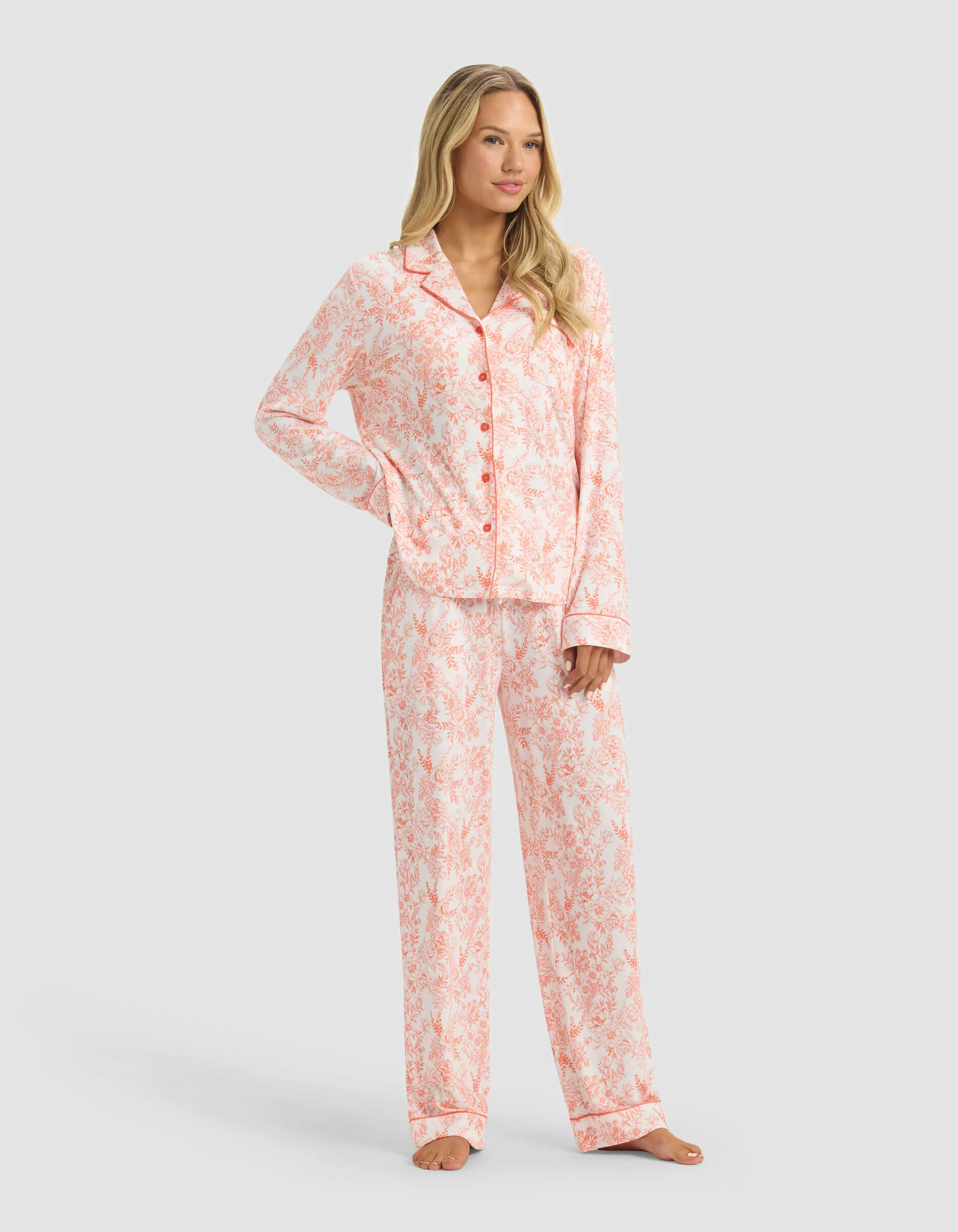 Women's Bamboo Stretch-Knit Long Sleeve Pajama Set - Image 111