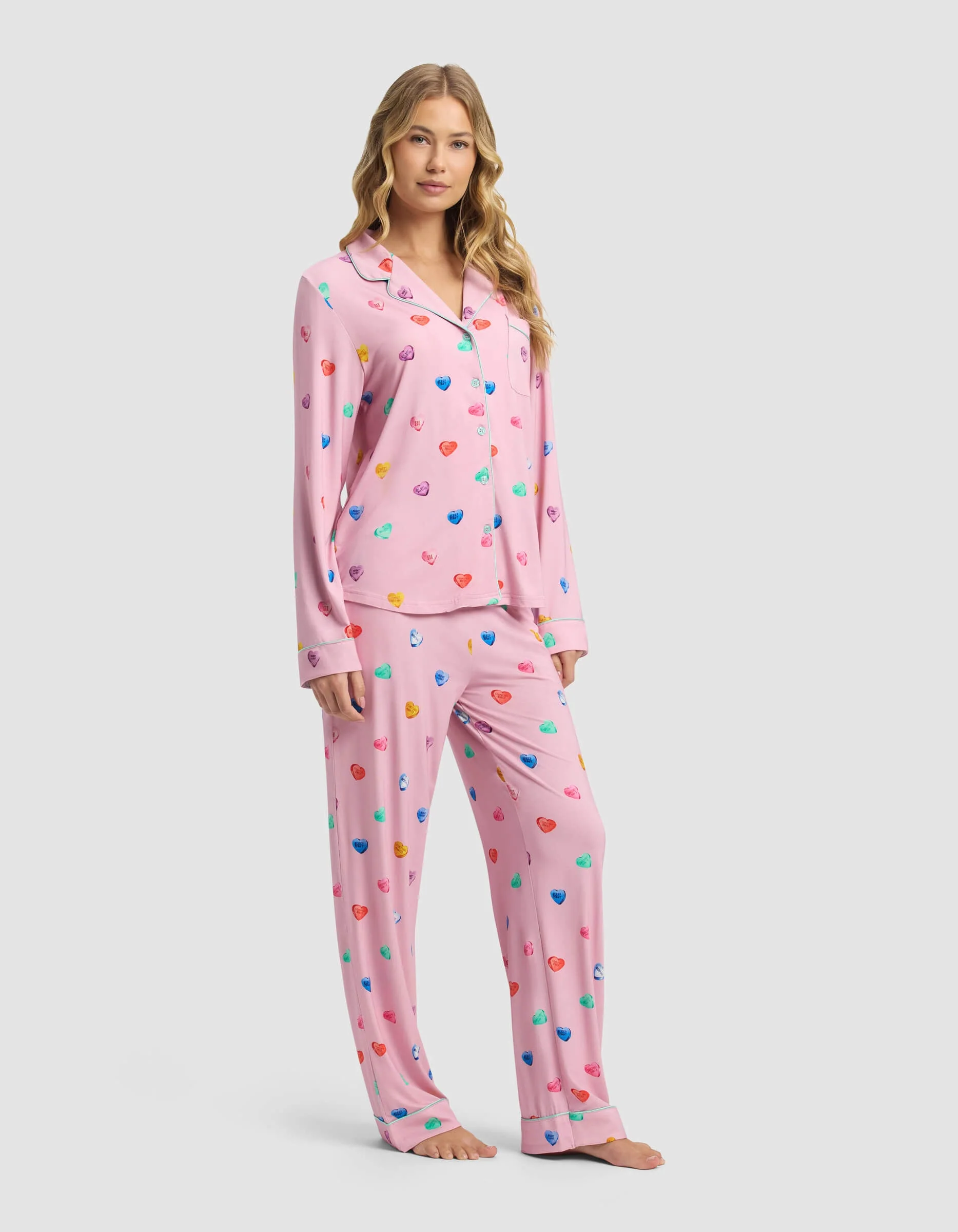 Women's Bamboo Stretch-Knit Long Sleeve Pajama Set - Image 92
